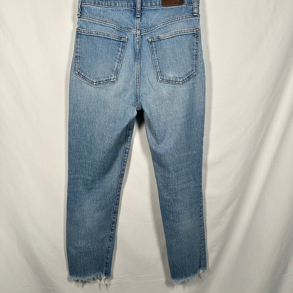 Madewell vintage denim jeans high rise straight rigid cropped raw hem size 26 - Picture 7 of 14